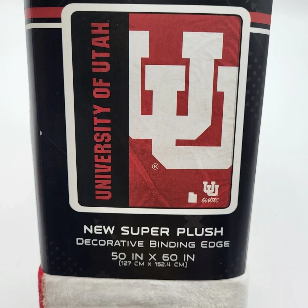 University of Utah Utes Ultra Soft Tailgate Throw Plush Blanket 50